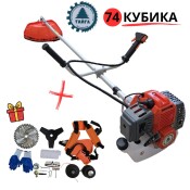 Бензинов тример 74 кубика + 9 Подаръка